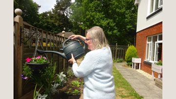 Honiton care home Residents enjoy gardening afternoons